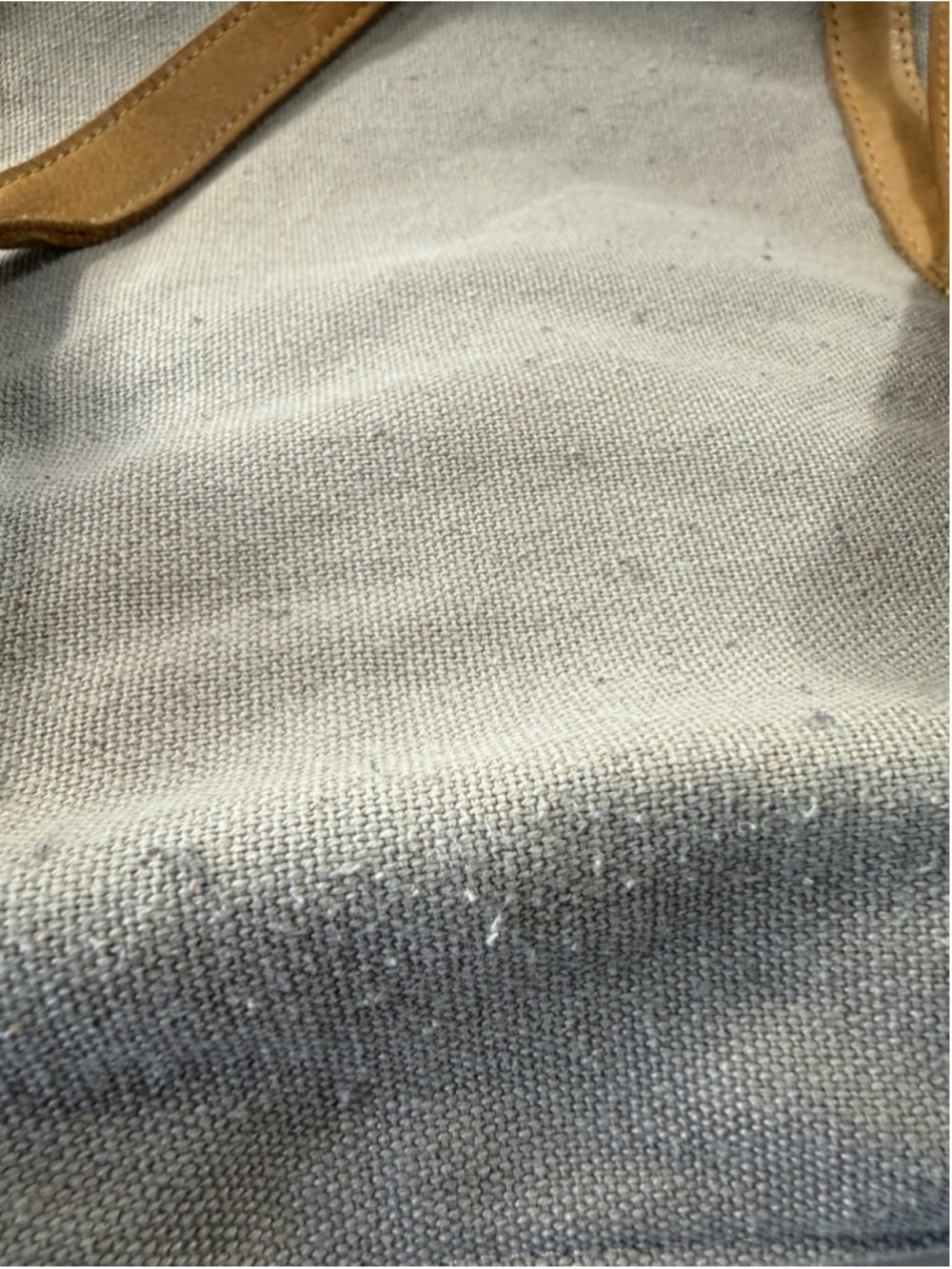 Hearth and Hand With Magnolia Canvas and Leather Tote Bag Khaki - Picture 15 of 16